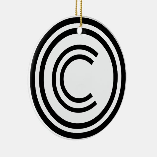 Copyright sign symbol keramisch ornament (Rechts)