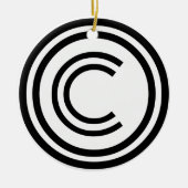 Copyright sign symbol keramisch ornament (Voorkant)