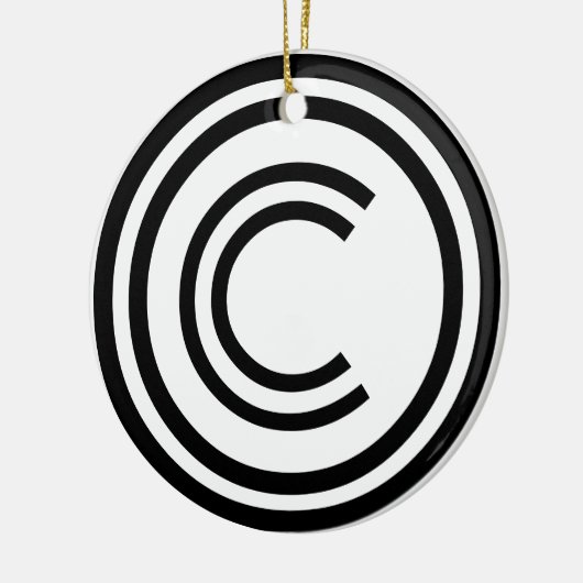 Copyright sign symbol keramisch ornament (Links)