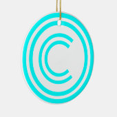 Copyright sign symbol keramisch ornament (Rechts)