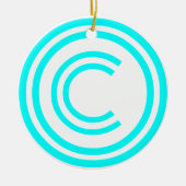 Copyright sign symbol keramisch ornament (Voorkant)