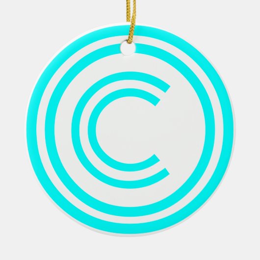 Copyright sign symbol keramisch ornament (Voorkant)