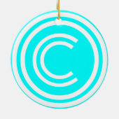 Copyright sign symbol keramisch ornament (Achterkant)