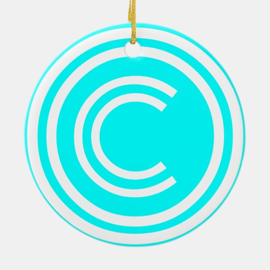 Copyright sign symbol keramisch ornament (Achterkant)