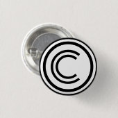 Copyright sign symbol ronde button 3,2 cm (Voorkant /achterkant)