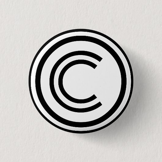 Copyright sign symbol ronde button 3,2 cm (Voorkant)