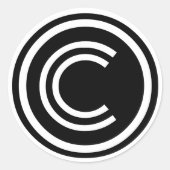 Copyright sign symbol ronde sticker (Voorkant)