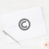 Copyright sign symbol ronde sticker (Envelop)