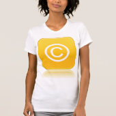 Copyright Symbool Gele vrouwen T-shirt (Voorkant)