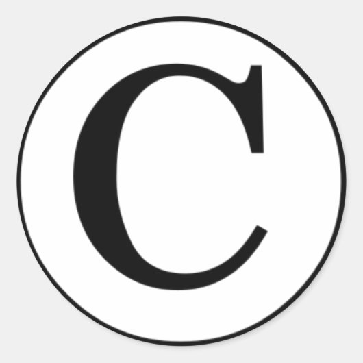 Copyright symbool... ronde sticker (Voorkant)
