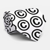 Copyright Symbool Stropdas, zwart-wit Stropdas (Opgerold)