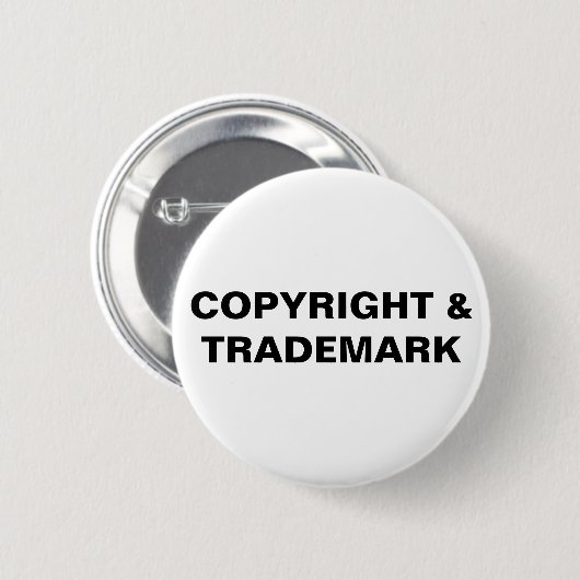 Copyright & Trademark Button (Customize Color!) (Voorkant /achterkant)