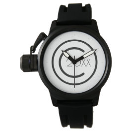Copyright Yourself Modern Typografische Horloge