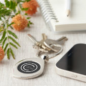 Copyright Yourself Moderne Typografische Sleutelha Sleutelhanger (Zijkant)