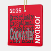 Copywriter Buitengewoon CUSTOM Keramisch Ornament (Links)