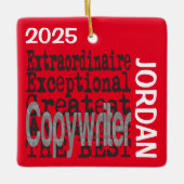 Copywriter Buitengewoon CUSTOM Keramisch Ornament (Voorkant)