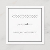 Copywriter Computer Keyboard Visitekaartje (Achterkant)