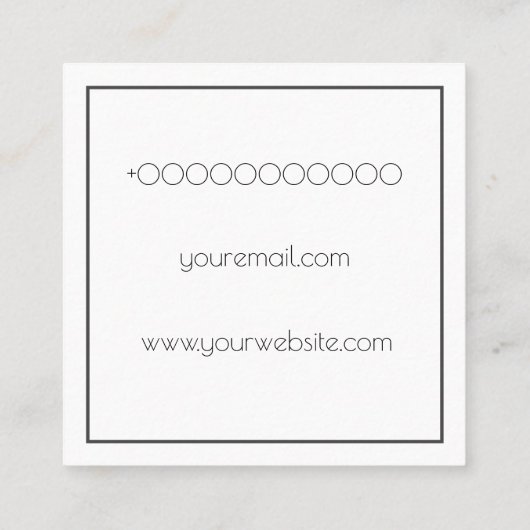 Copywriter Computer Keyboard Visitekaartje (Achterkant)