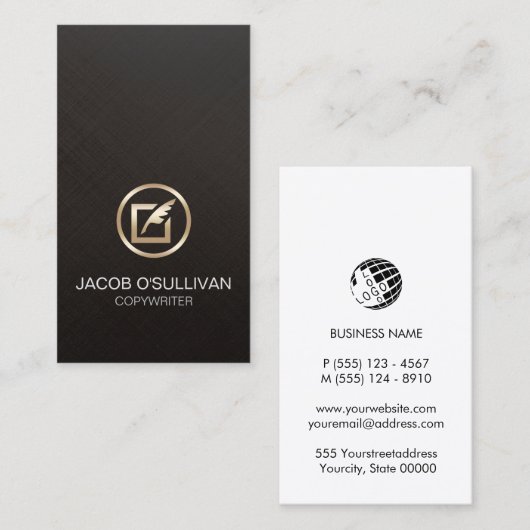 Copywriter Editor Schrijver Auteur Visitekaartje (Voorkant / Achterkant)