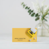 Copywriter Editor Schrijver Journalist  Geel Visitekaartje (Staand voorkant)