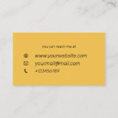 Copywriter Editor Schrijver Journalist  Geel Visitekaartje (Achterkant)