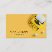 Copywriter Editor Schrijver Journalist  Geel Visitekaartje (Voorkant)