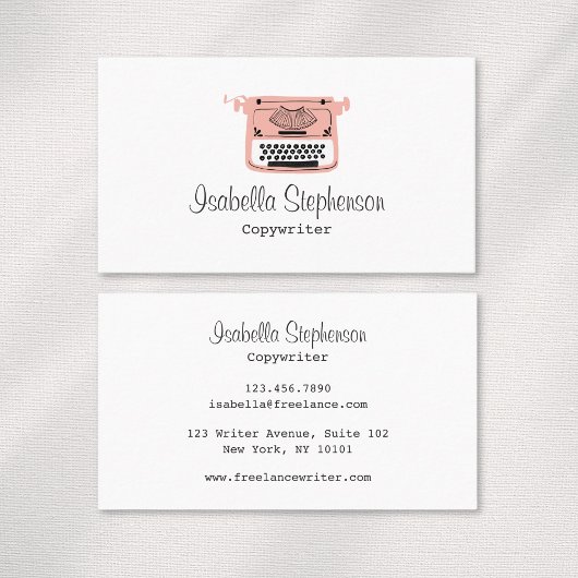 Copywriter Freelance Author Writer Editor Visitekaartje