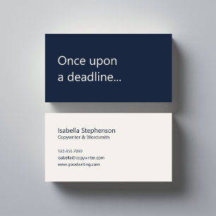 Copywriter Freelance Schrijver Modern Donkerblauw  Visitekaartje