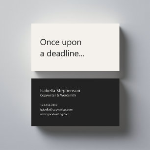 Copywriter Freelance Schrijver Modern Minimaal Visitekaartje