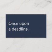 Copywriter Freelance Writer Modern Navy Blue White Visitekaartje (Voorkant)