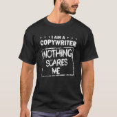 Copywriter Handbook Statement Niets maakt me bang T-shirt (Voorkant)