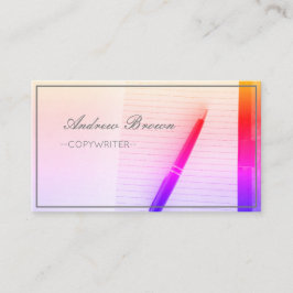 Copywriter Notitieboek Pen Visitekaartje