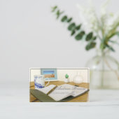 Copywriter Notitieboek Pen Visitekaartje (Staand voorkant)