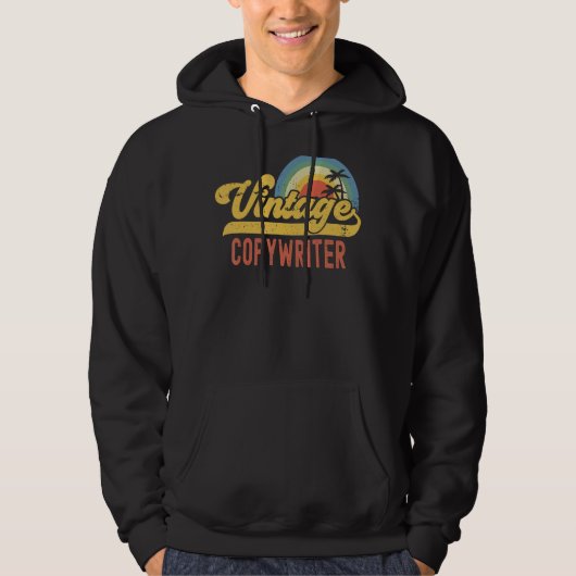Copywriter Sunset Profession Retro job Tit Hoodie (Voorkant)
