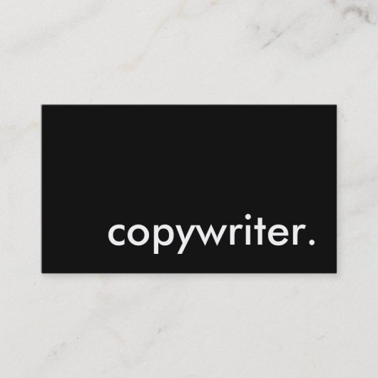 copywriter. visitekaartje (Voorkant)
