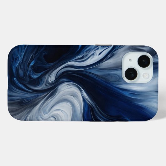 Coque de téléphone bleue, épaisse, résistante aux Case-Mate iPhone case (Achterkant (horizontaal))