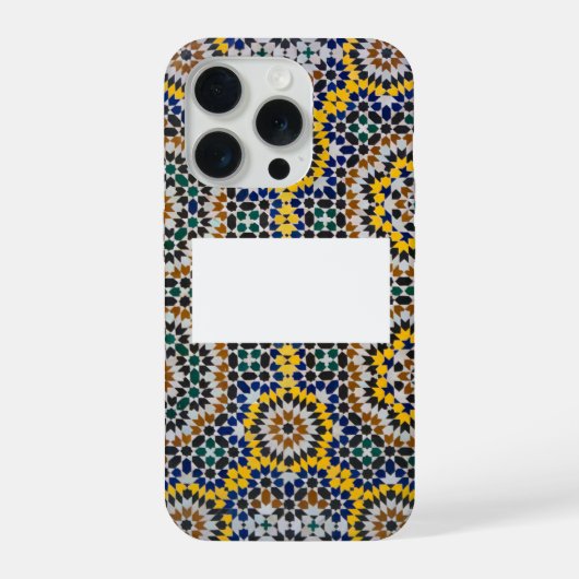 Coque iPhone 15 Pro – Zellij Marocain iPhone Hoesje (Achterkant)