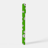 Coque Witte bloemenvlinder op groen tapijt iPhone 15 Case (Rechterkant)