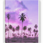 coqueiral ao entardecer sticker (Voorkant)