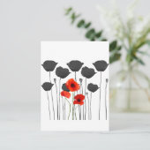 coquelicot briefkaart (Staand voorkant)