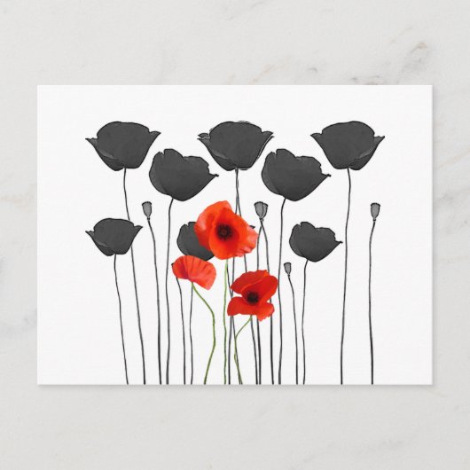 coquelicot briefkaart (Voorkant)