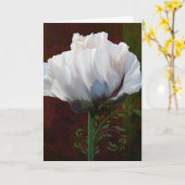 Coquelicot En Rouge white poppy Greeting Card. Kaart (Gele Bloem)