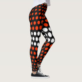 Coquelicot en White Polka Dot Pattern Leggings (Rechts)