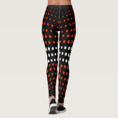 Coquelicot en White Polka Dot Pattern Leggings (Achterkant)