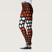 Coquelicot en White Polka Dot Pattern Leggings (Links)