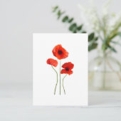 coquelicot-papaver briefkaart (Staand voorkant)