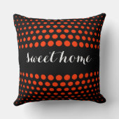 Coquelicot polka punts home monogram kussen (Achterkant)