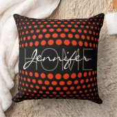 Coquelicot polka punts home monogram kussen (Deken)