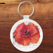 coquelicot rouge sleutelhanger (Voorkant)