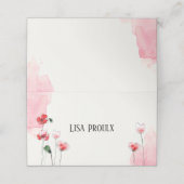 "Coquelicots"-beleggingskaart Plaatskaartje (Buitenkant ongevouwen)